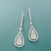 Ross-Simons 0.70 ct. t.w. Diamond Drop Earrings in 14kt White Gold - 3 of 4