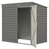 Outsunny 6' x 4' Garden Storage Shed, Outdoor Metal Tool Shed with Lockable Door and Gloves for Backyard Garden Patio Lawn, Dark Gray - 4 of 4