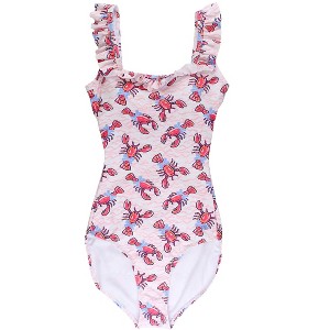 RuffleButts Women's UPF50+ Ruffle One Piece - 1 of 4