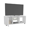 Vynxaria Modern TV Stand, White, 51" Wide, One Door Cabinet, Four Open Shelves, Model for TVs up to 60" - 3 of 4