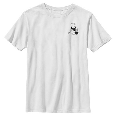 Boy's Winnie The Pooh Bear Pocket Sketch T-shirt - White - Medium : Target