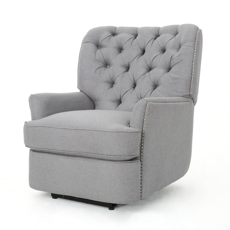 Salomo Tufted Fabric Power Recliner - Christopher Knight Home, 1 of 8