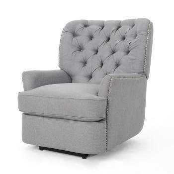 Salomo Tufted Fabric Power Recliner - Christopher Knight Home