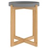 vidaXL Coffee Table Gray 16.1 in.x16.1 in.x19.1 in. Engineered Wood&Solid Wood Pine - 2 of 4
