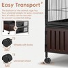 60" 3-Level Ferret Cage w/Wheels - Multi-Level Small Animal Habitat for Chinchillas/Guinea Pigs/Rats, Lockable Doors & Storage, Black - 3 of 4