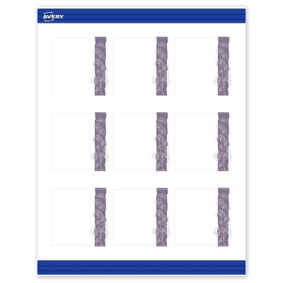 Avery Square Business Cards, Floral Design, 2-1/2" x 2-1/2", 90ct