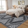 Garvee Modern Geometric Area Rug Soft Non Slip Foldable Accent Rug Washable Low Pile Rug - 2 of 4