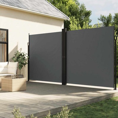 vidaXL Retractable Side Awning Anthracite 86.6"x393.7"