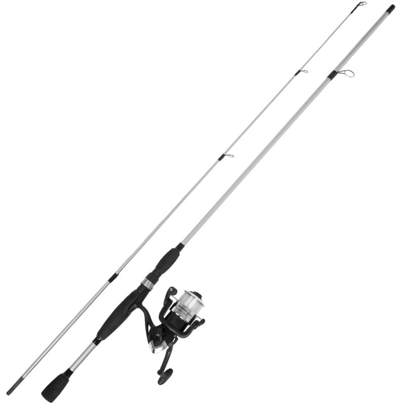 Fishing Rod and Reel Combo, Spinning Reel Fishing Pole, Fishing Gear for Bass and Trout Fishing, Silver, Strike Series by Leisure Sports, 2 of 6