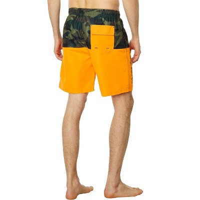 U.S. Polo Assn. U.S. Polo Assn. Men's Color Block Camo Swim Trunks Orangina Large — фото 2