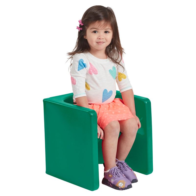 ECR4Kids Tri-Me Adaptable Kids Cube Chair, Indoor Outdoor Plastic, 3-in-1 Multipurpose Table/Seat, 4 of 13