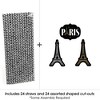 Big Dot of Happiness Stars Over Paris - Paper Straw Decor - Parisian Themed Party Striped Decorative Straws - Set of 24 - image 3 of 4