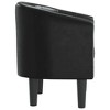 VidaXL Tub Chair Black Faux Leather - 4 of 4