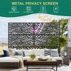 TUYOHW Metal Privacy Screen Outdoor, Decorative Privacy Panels, Freestanding Privacy Screen for Patio, Garden, Pool (White Square) - 4 of 4