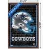 Trends International NFL Dallas Cowboys - Neon Helmet 23 Framed Wall Poster Prints - 3 of 4