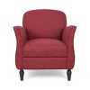 PAGED Modern Accent Chair, Fabric Barrel Club Chair with Wooden Legs, Living Room Reading Chair for Bedroom - 2 of 4