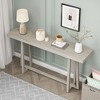 VYNXARIA 59.84-Inch Light Gray Console Table for Entryway and Living Spaces - 4 of 4