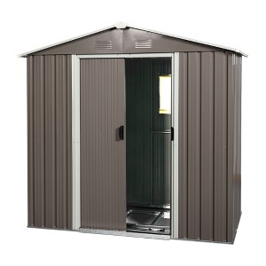 NicBex Outdoor Storage Shed with Window,Lockable Doors and Air Vent for Backyard Garden,Patio - 1 of 4