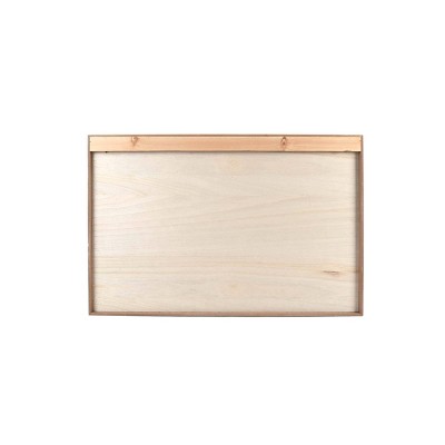 Natural Wood Wall-Mounted Murphy Desk with Chalkboard