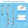 Swimming Pool Ladder, Stainless Steel Pool Steps for Inground Pools, Non-Slip Treads Pool Stairs with Ergonomic Pool Handrails, Easy Assembly - 4 of 4