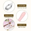 Unique Bargains Stainless Steel Dessert Tea Coffee Spoon with Ceramic Handle 5.7 Inch - 3 of 4