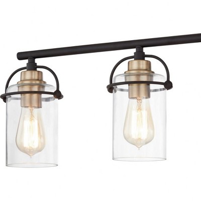 Emerson Matte Black Dimmable 4-Light Vanity Fixture