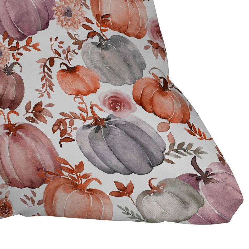 16&#34;x16&#34; Ninola Design Pumpkins Fall Cottage Core Square Throw Pillow - Deny Designs, 3 of 6
