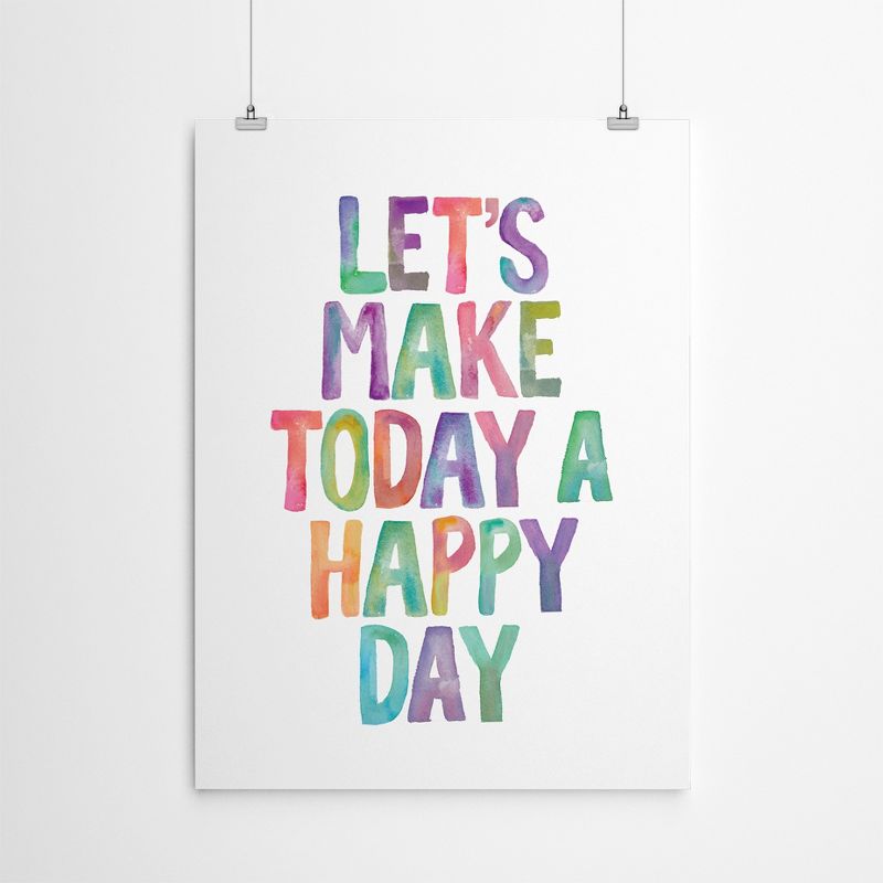 Americanflat Minimalist Motivational Lets Make Today A Happy Day By Motivated Type Poster, 4 of 7