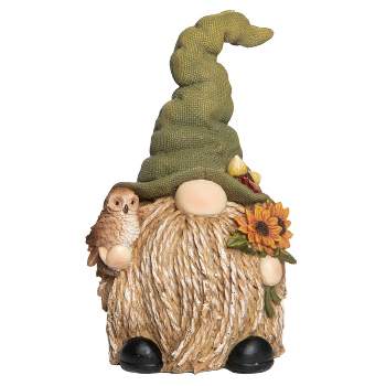 Transpac Resin 9 In. Green Harvest Farmer Gnome Figurine : Target