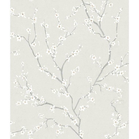 Roommates Cherry Blossom P S Wallpaper Beige Target