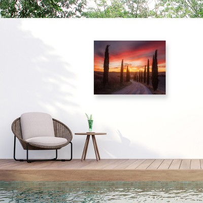 Trademark Fine Art - Rostovskiy Anton Tuscany Sunset Matted Framed Art