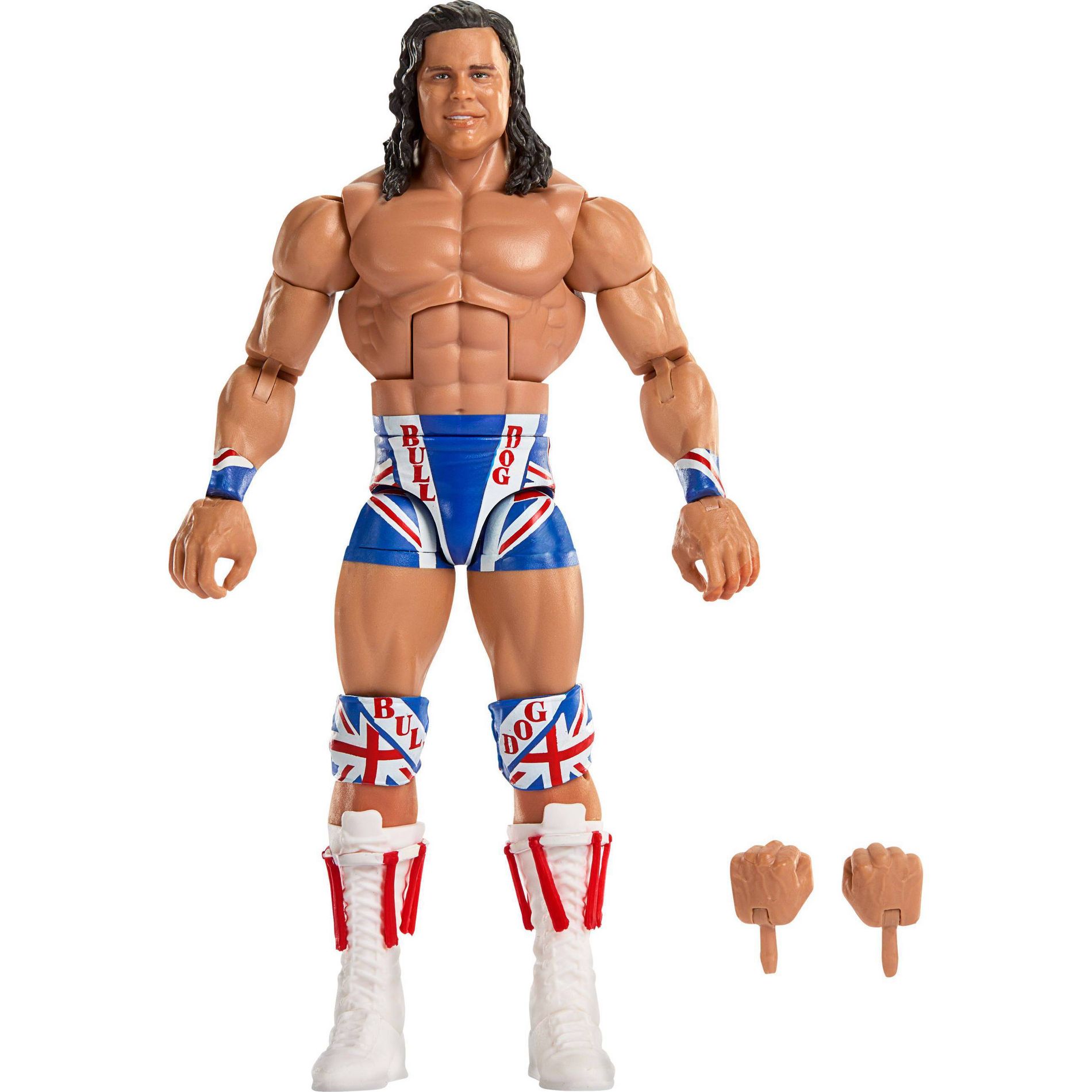 WWE Elite Legends British Bulldog Action Figure & Accessories, Series 29 6" Collectible Set