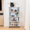 60.5" 5 Tier S Shaped Bookcase White/Black - Danya B. - 2 of 4
