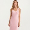 Anna-Kaci Lounge Women's Satin Midi Slip Dress with Wide Shoulder Straps and Smooth Sculpted Silhouette for a Polished Minimal Look - 3 of 4