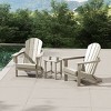 WestinTrends Malibu HDPE Outdoor Patio Folding Poly Adirondack Conversation Set (3-Piece) - 2 of 4