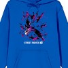 Street Fighter VI Juri Round Frame Long Sleeve Royal Blue Adult Hooded Sweatshirt - 2 of 2