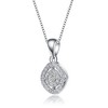 Classy cubic zirconia square pendant necklace, crafted to a perfection for a touch of timeless eelgance and sophistication - 3 of 3