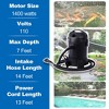Garden Pond Vacuum Cleaner, With 14ft Intake Suction Hose, 4 Extension Tubes, 3 Vacuum Nozzles, 1 6.5 Foot Output Hose - 4 of 4