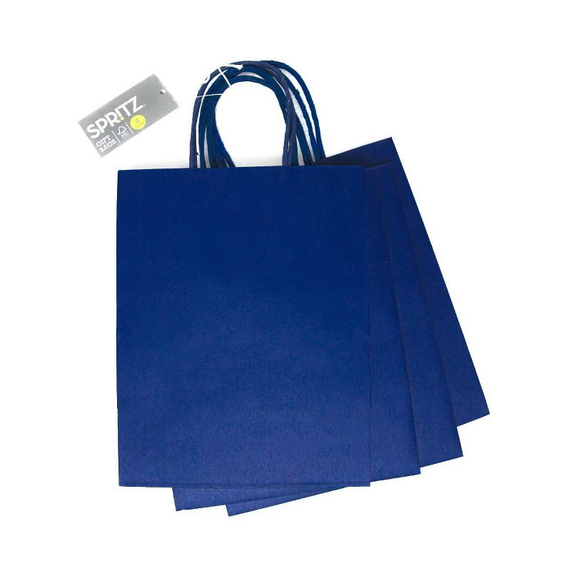 4pk Cub BagNavy - Spritz&#8482;: Medium/Large Blue, Strong Handles, Foldable, All Occasions, 1 of 6