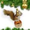 Squirrel and Nut Glass Christmas Ornament| OrnamentallyYou - 3 of 4