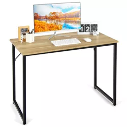 Costway Computer Desk Writing Workstation Study Laptop Table Home Office Natural