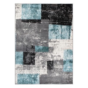 World Rug Gallery Contemporary Abstract Boxes Area Rug - 1 of 4