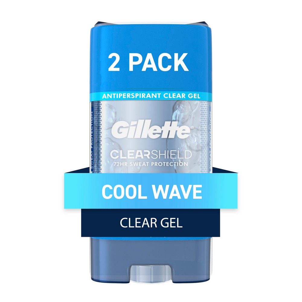 Photos - Deodorant Gillette Antiperspirant  for Men, Clear Gel, Cool Wave, 72 Hours 