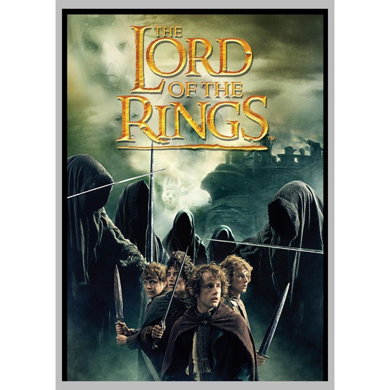 Men's The Lord of the Rings Fellowship of the Ring Four Hobbits Movie Poster T-Shirt, 2 of 6