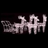 vidaXL Reindeers & Sleigh Christmas Decoration 110.2"x11"x21.7" Acrylic - 2 of 4