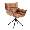 Beautyolove Faux Leather Upholstered Swivel Accent Chair Armchair Home Office Chair - 4 of 4