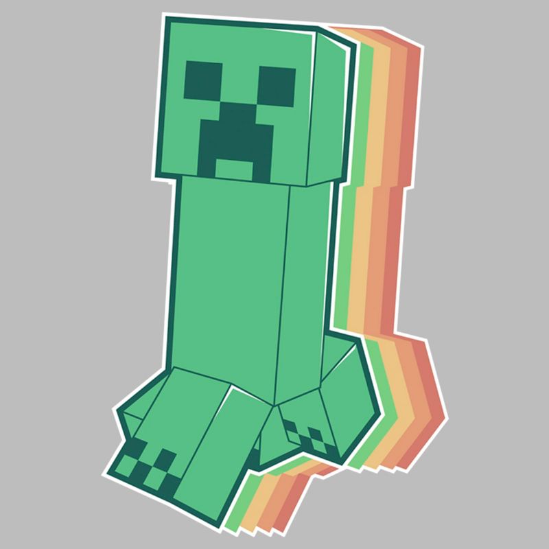 Girl's Minecraft Colorful Creeper T-Shirt, 2 of 6