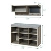 31.5" Hall Tree, Halltree Entryway with Storage Bench, 6 in 1 Coat/Shoe Rack with 5 Hooks - 2 of 4