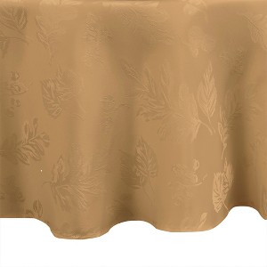 Elrene Elegant Woven Leaves Jacquard Damask Fall Tablecloth - Elrene Home Fashions - 1 of 3
