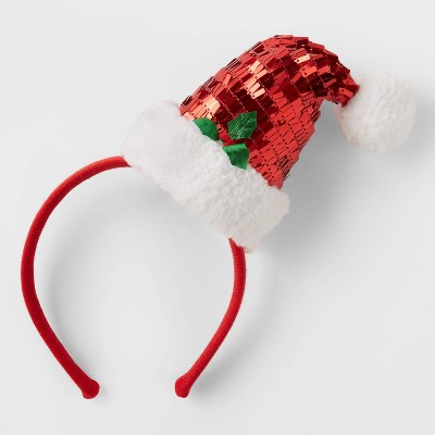 Sequined Santa Hat Headband - Wondershop™